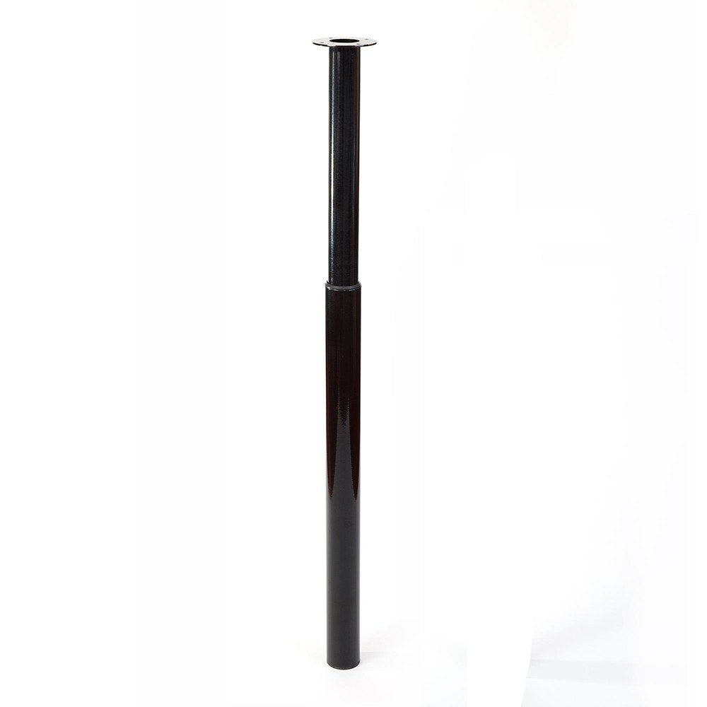 Pata extensible cilíndrica, modelo 406e, de acero con acabado negro, ø60 x 710/1100 mm
