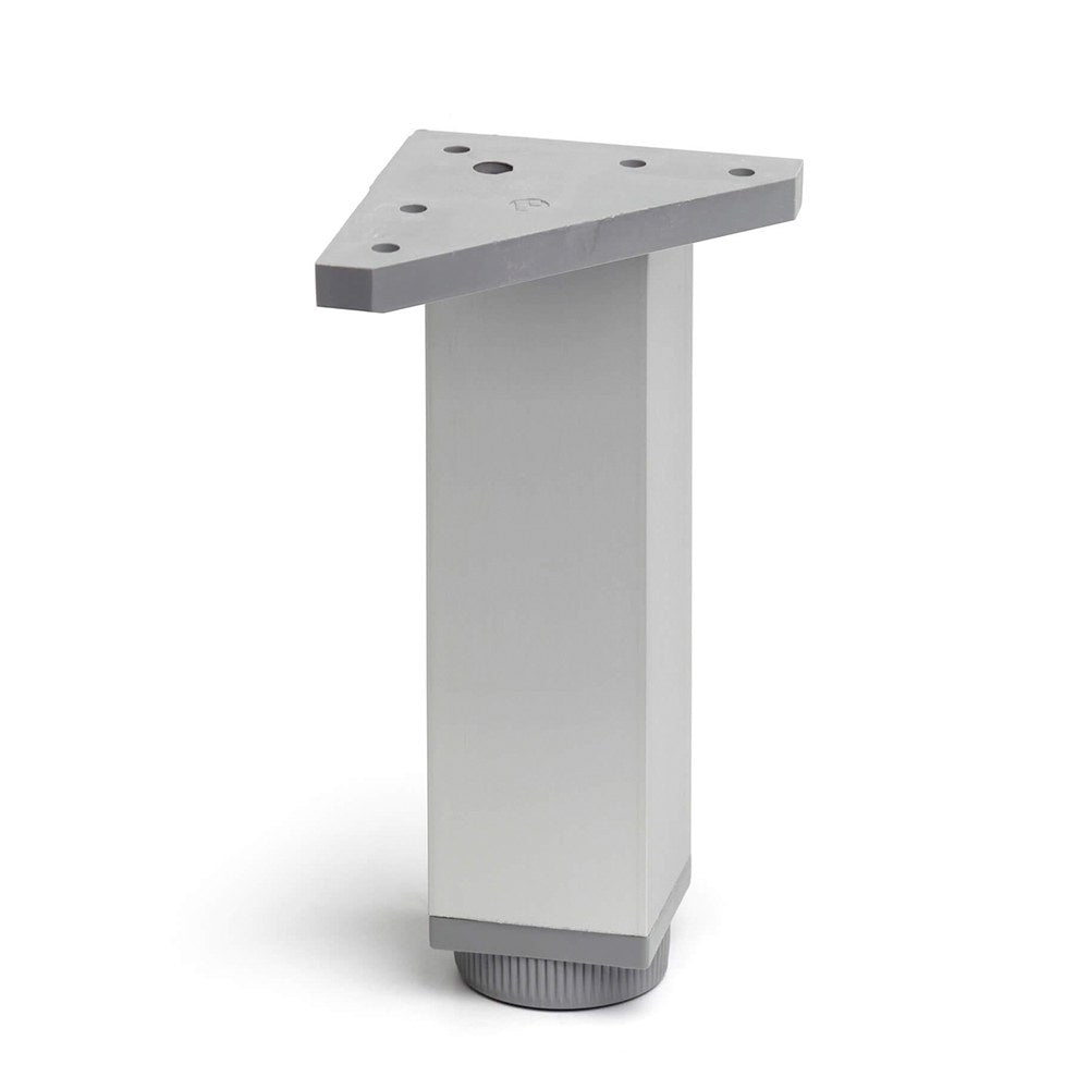 Pata cuadrada, modelo 404, de aluminio con acabado anodizado mate, 40 x 40 x 150 mm