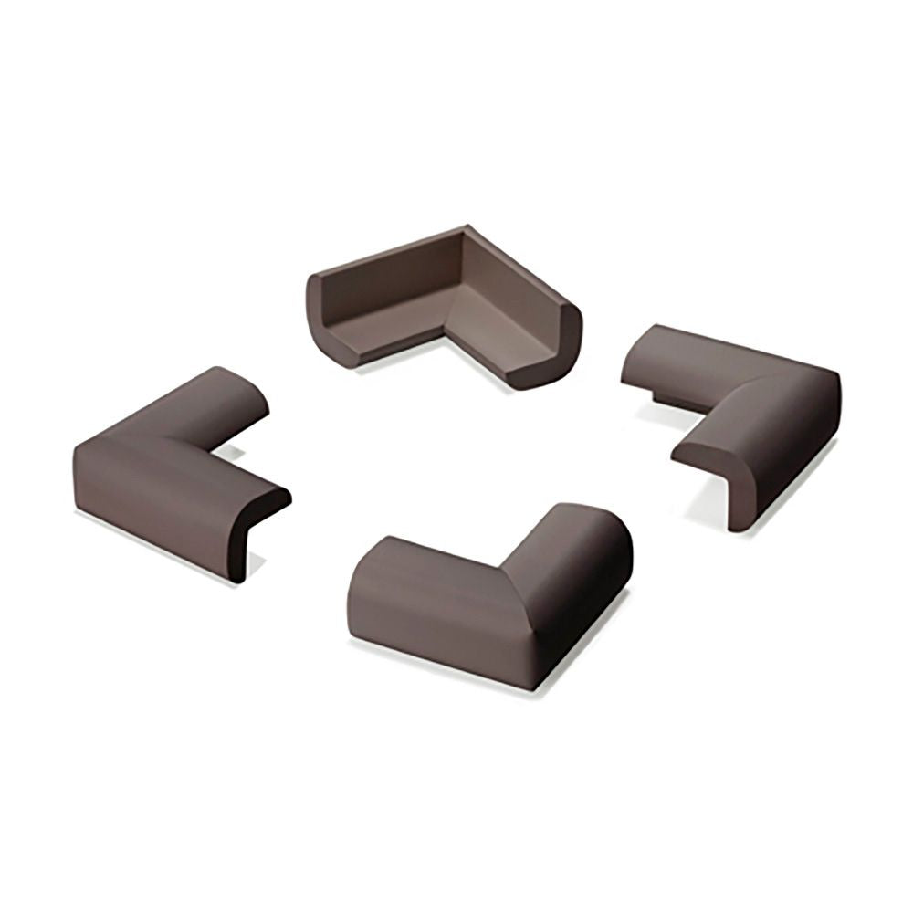 Protector cantos, modelo 5002, de caucho con acabado marrón, 24 x 52 x 52 mm, 4 uds, blister