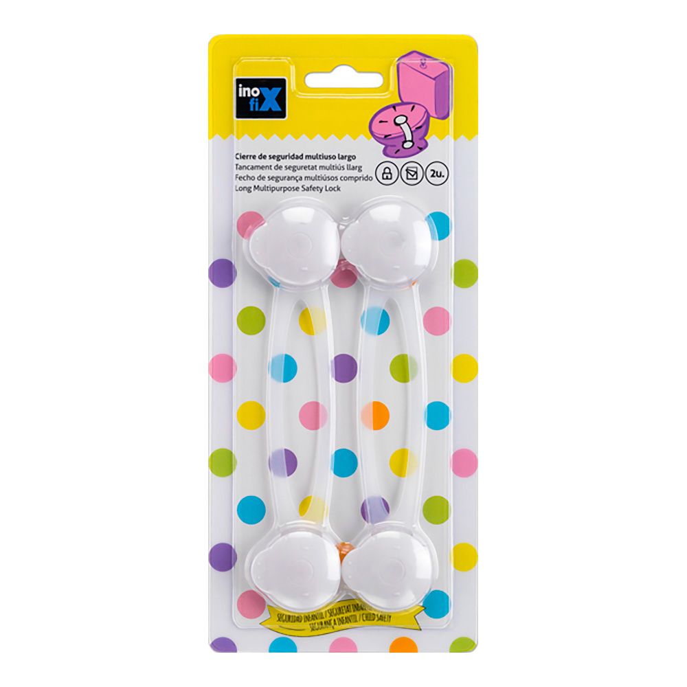 Cierre seguridad, multiuso largo, modelo 5100, blanco, 250 x 110 x 15 mm, 2 uds, blister