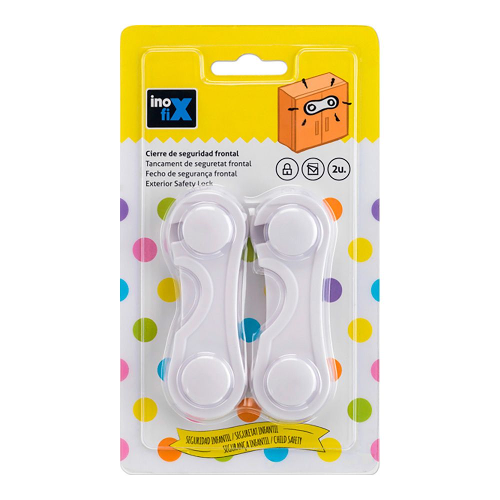 Cierre seguridad, multiuso frontal, modelo 5105, blanco, 17 x 246 x 57 mm, 2 uds, blister