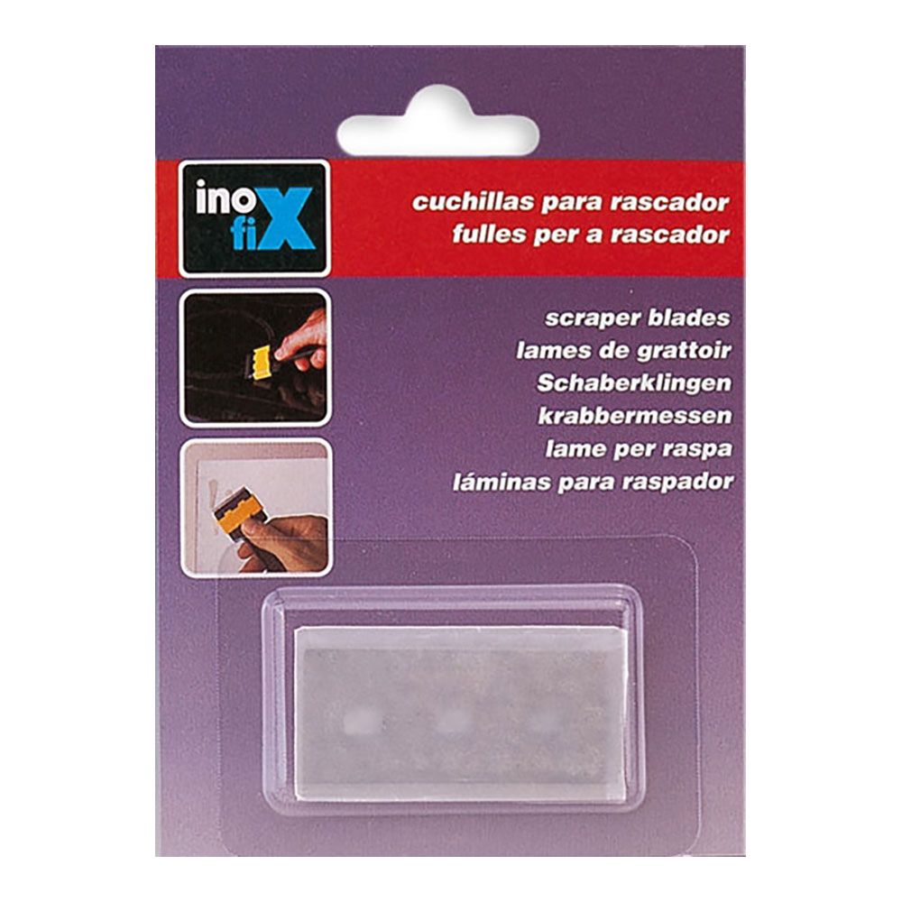 Repuesto cuchillas rascavidrios, blister 5 uds
