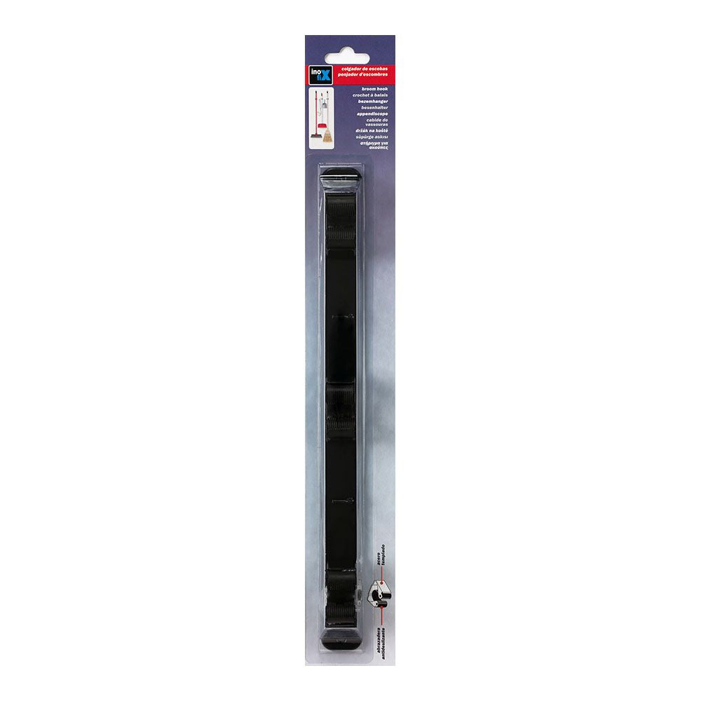 Colgador escobas negro 3034-3 inofix