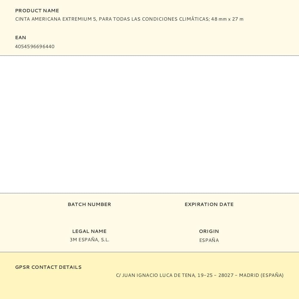 Cinta americana extremium 5, para todas las condiciones climáticas - 48 mm x 27 m