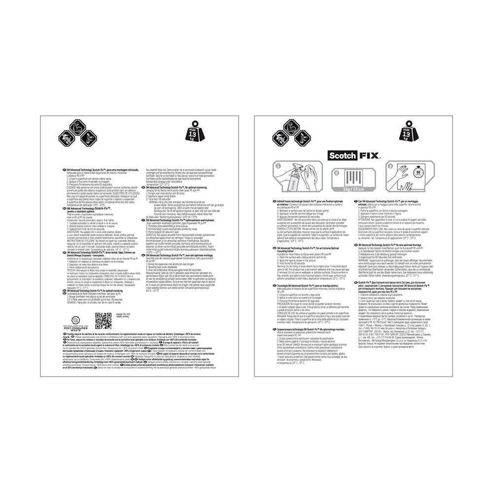 Cinta doble cara de montaje extreme para interiores, máx 13 kg, 19mmx5m