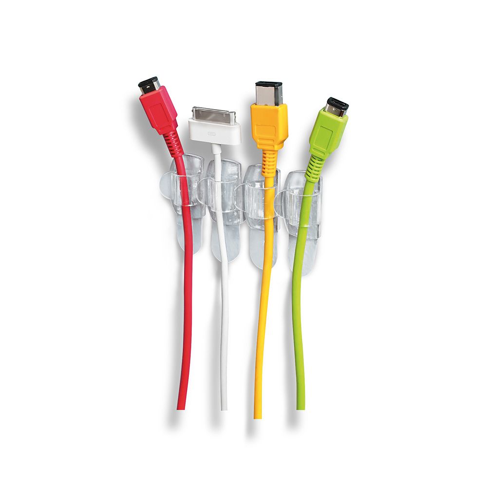 Command clips redondos para cables, tranparentes, 19 x 32 x 13 mm, 4 uds + 5 tiras, 17017clr