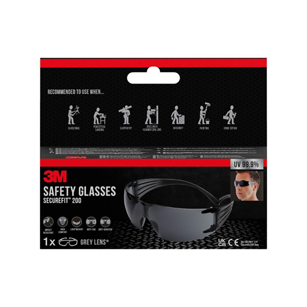 Gafas de seguridad securefit 200, lente gris