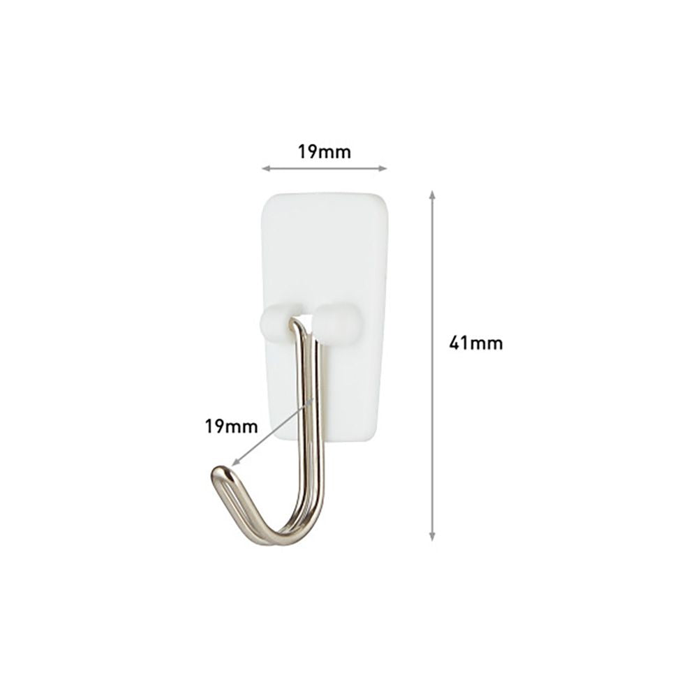 Command gancho punta de alambre, pequeño, 19 x 41 x 19 mm, 3 uds + 4 tiras, máx 225 gr