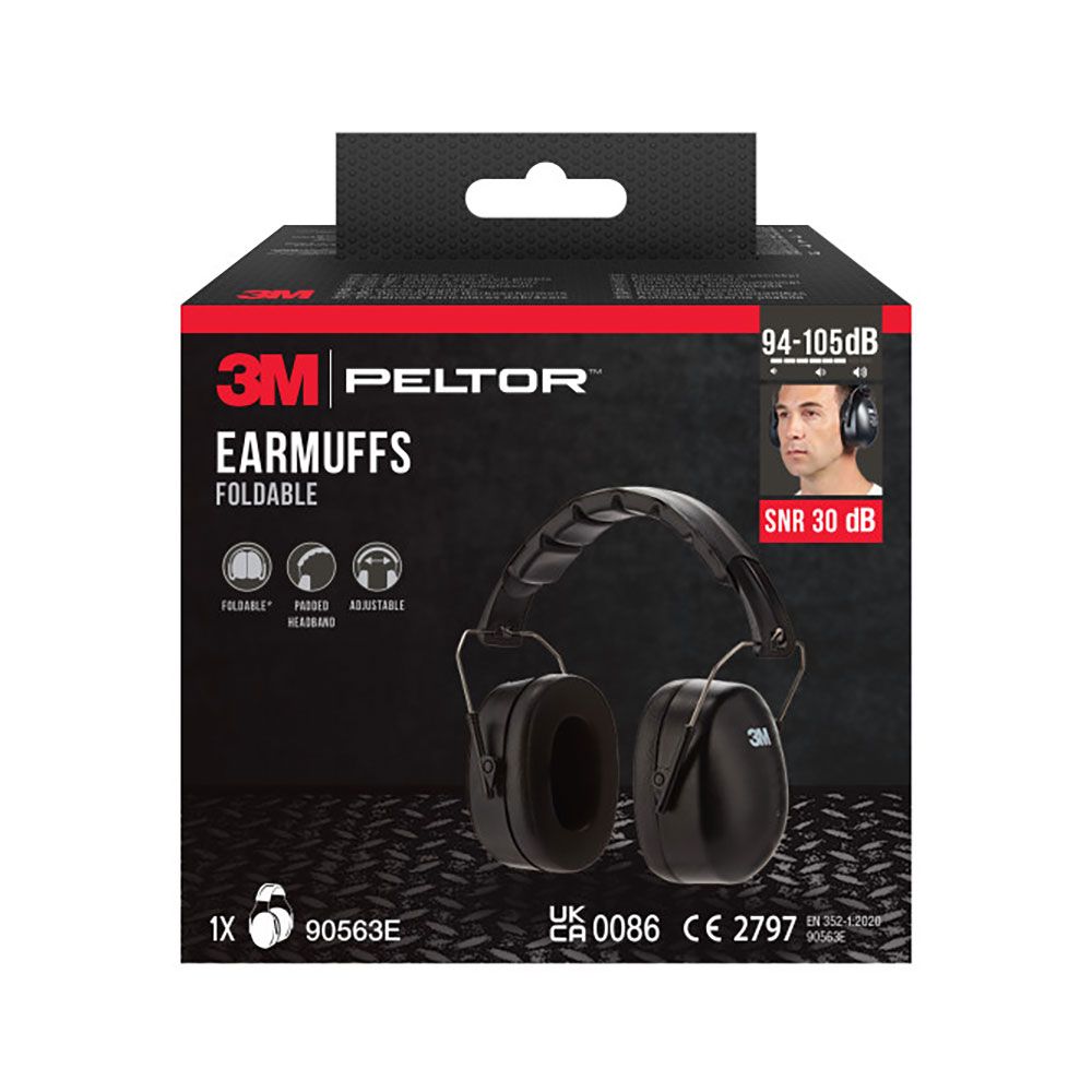 Protector auditivo plegable (94 - 105db). snr: 30 db, negro