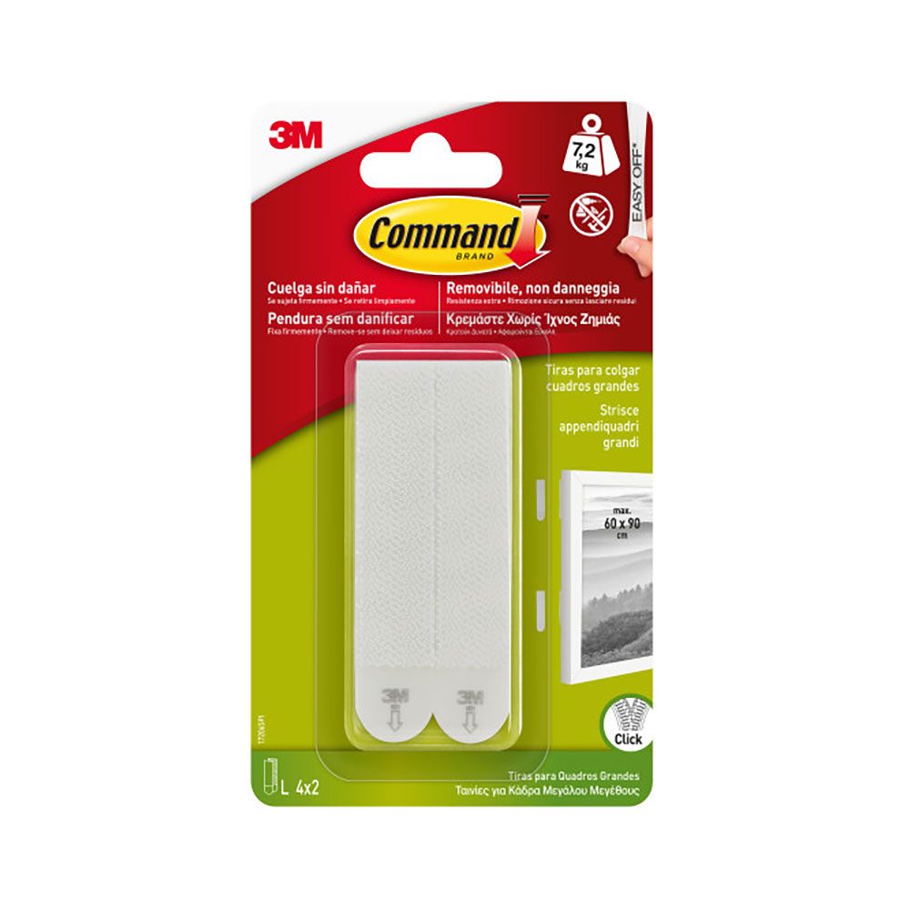 Command tiras grandes para colgar cuadros