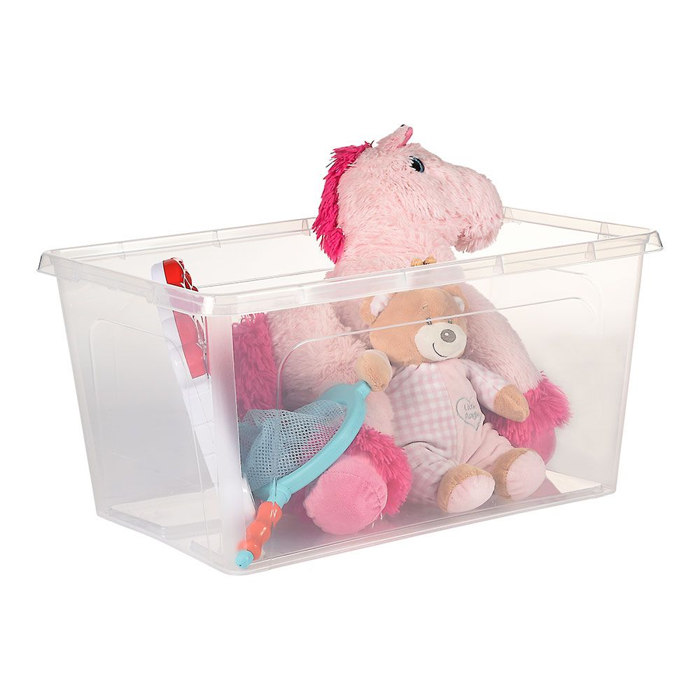 Caja transparente multiusos con tapa 44 l - 58,5 x 39 x 30 cm