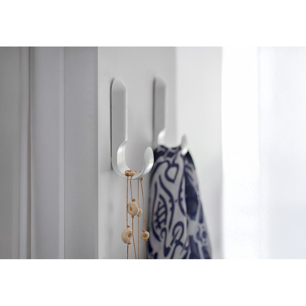 Colgador adhesivo atlas blanco