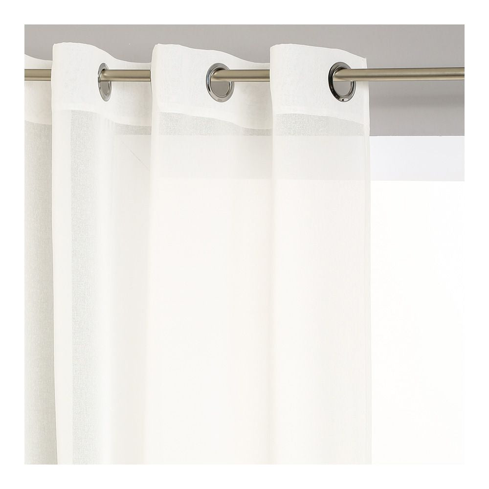Visillo con ollaos color blanco roto 140 x 240 cm