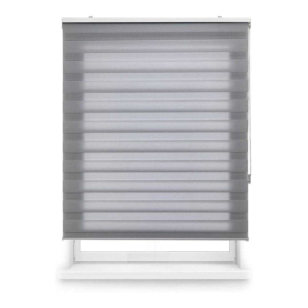 Estor enrollable clip & fix, noche & dia, paris, gris, 150 x 250 cm