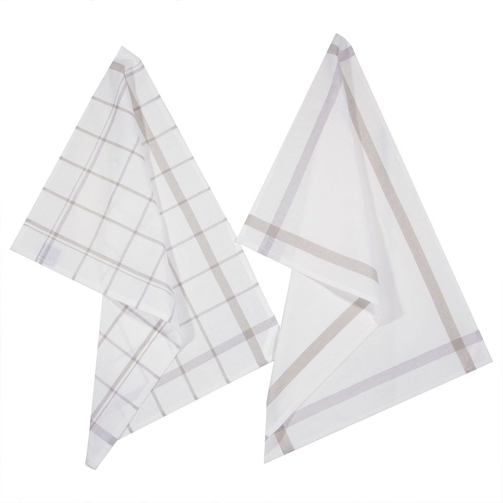Trapos de cocina modelo cuadros color gris 45 x 70 cm, 2 uds