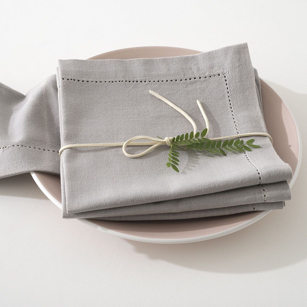 Servilletas de algodón color topo 40 x 40 cm, 4 uds