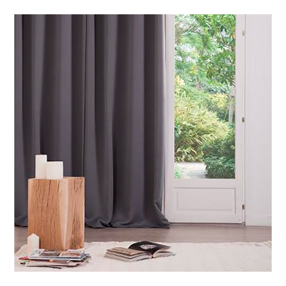 Cortina ocultación gris 135 x 240 cm, 2 uds
