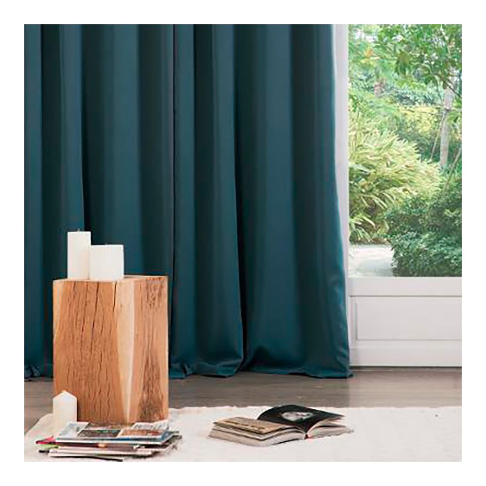 Cortina ocultación verde hoja 135 x 240 cm, 2 uds