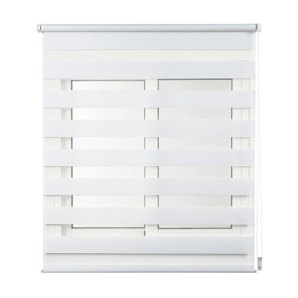 Estor enrollable clip & fix, noche & dia, blanco 150 x 180 cm