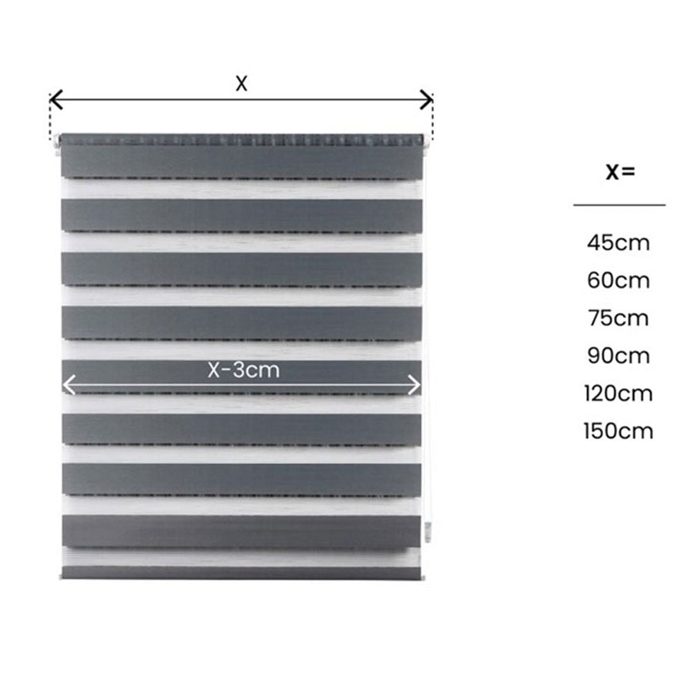 Estor enrollable clip & fix, noche & dia, plata 150 x 180 cm
