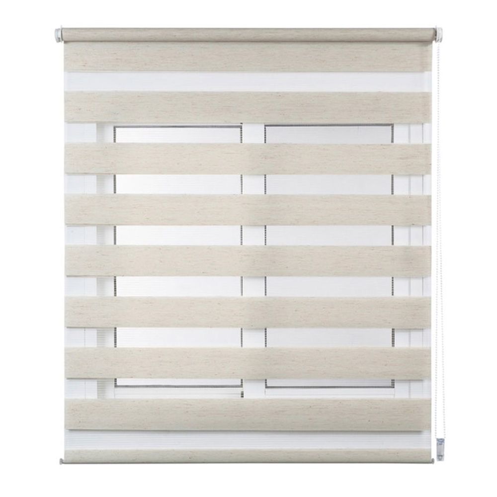 Estor enrollable clip & fix, noche & dia, lino 120 x 180 cm