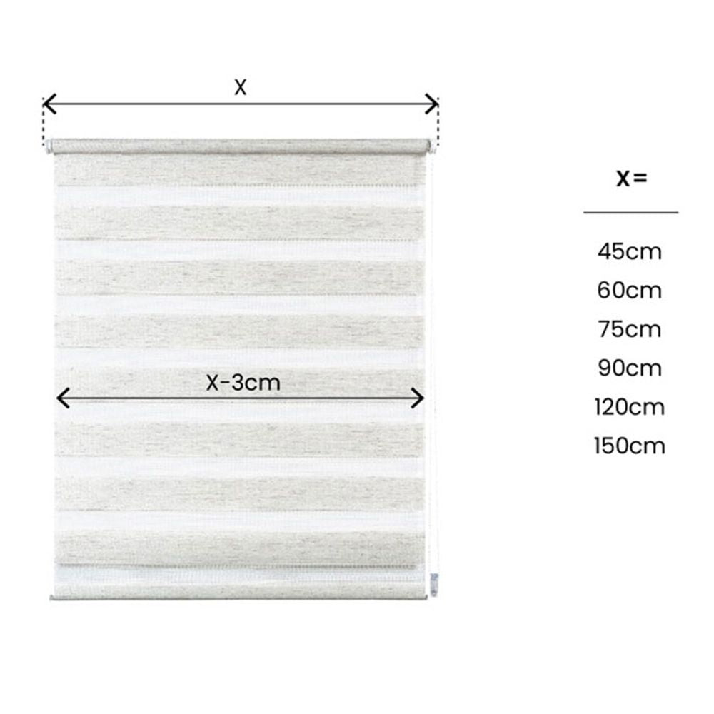 Estor enrollable clip & fix, noche & dia, lino 120 x 180 cm