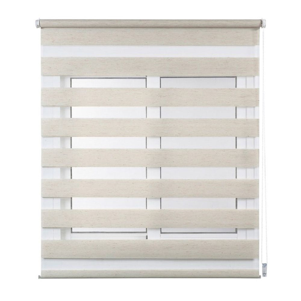 Estor enrollable clip & fix, noche & dia, lino 150 x 180 cm