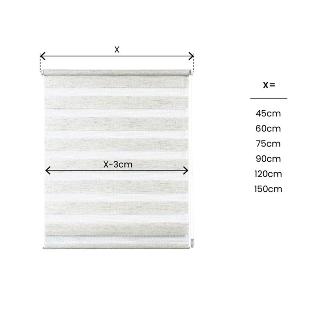 Estor enrollable clip & fix, noche & dia, lino 150 x 180 cm