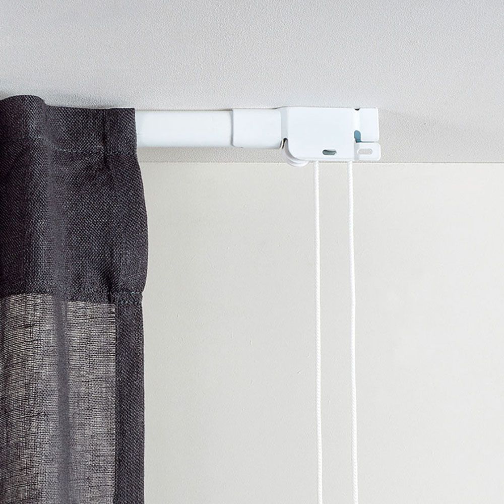Riel reforzado blanco extensible de 120 - 210 cm