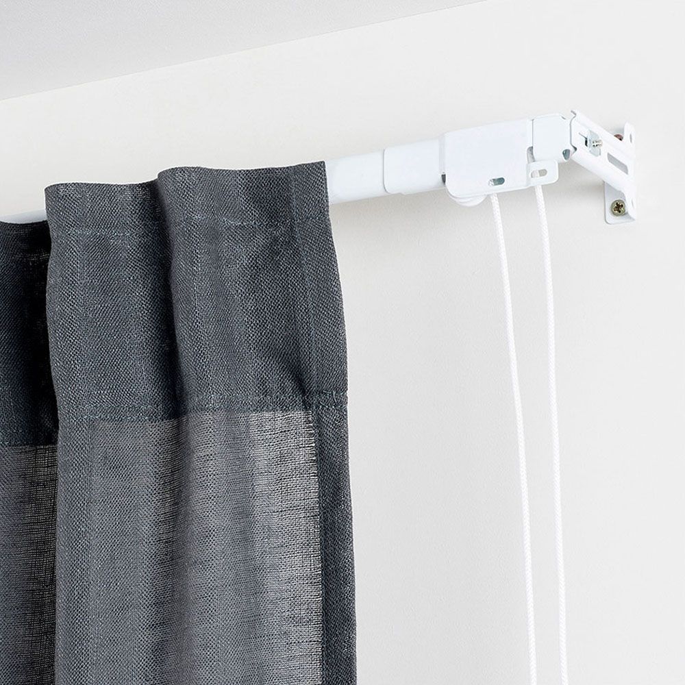 Riel reforzado blanco extensible de 120 - 210 cm