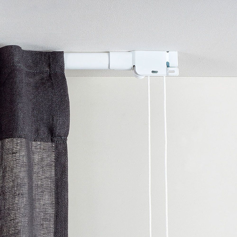 Riel reforzado blanco extensible de 160 - 300 cm