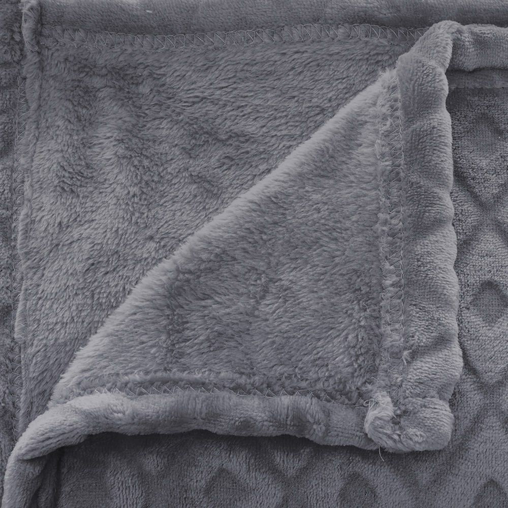 Plaid/manta modelo winter rhombus color gris 230 x 180 cm