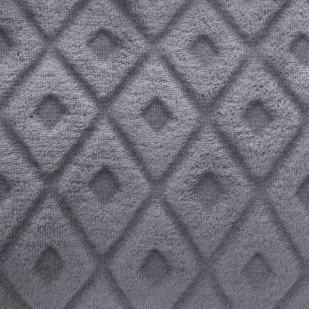 Plaid/manta modelo winter rhombus color gris 230 x 180 cm