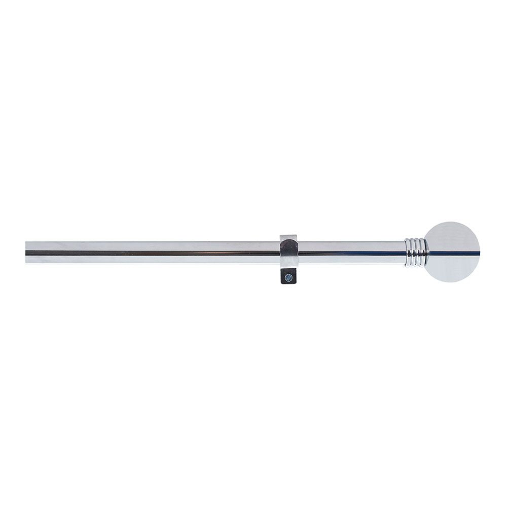 Kit barra cortina anillo cromo extensible de 160 - 300 cm