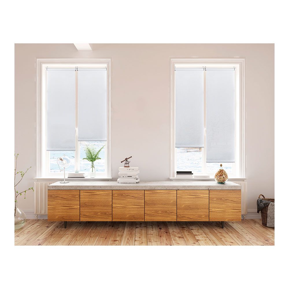 Estor enrollable clip & fix blanco nieve 90 x 180 cm