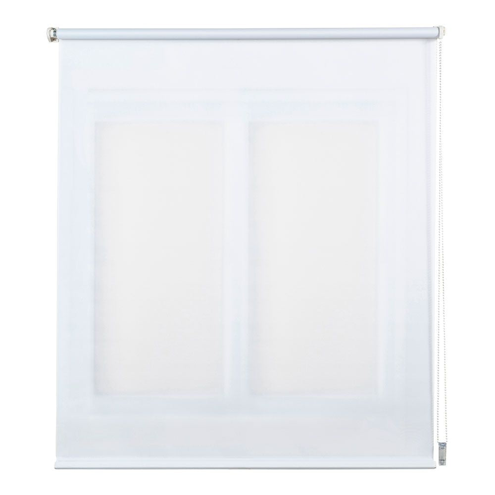 Estor enrollable clip & fix blanco nieve 90 x 180 cm
