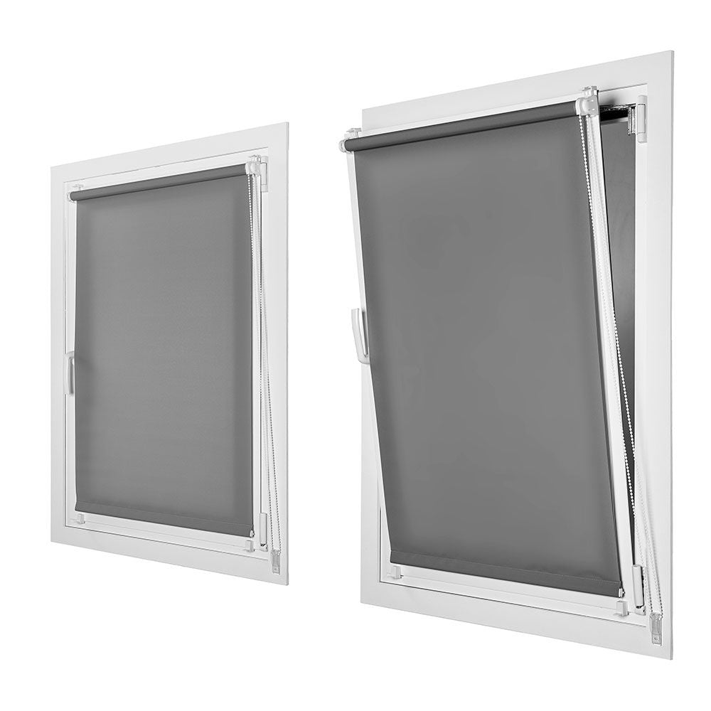 Estor enrollable clip & fix gris asfalto 120 x 180 cm