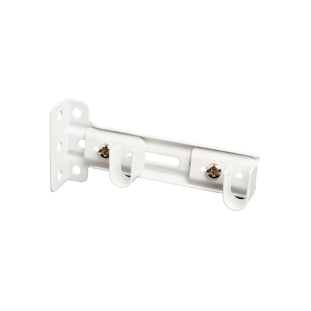 Soporte lateral doble riel reforzado blanco, 2 uds
