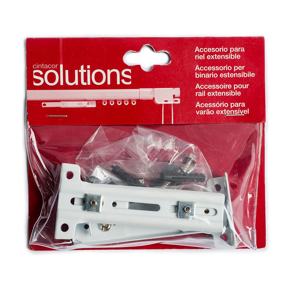 Soporte lateral doble riel reforzado blanco, 2 uds