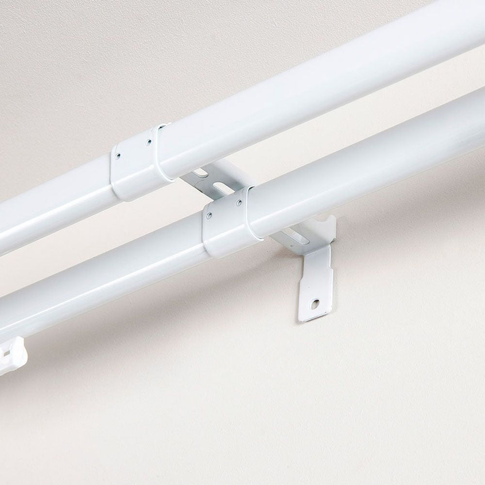 Soporte central doble riel reforzado blanco