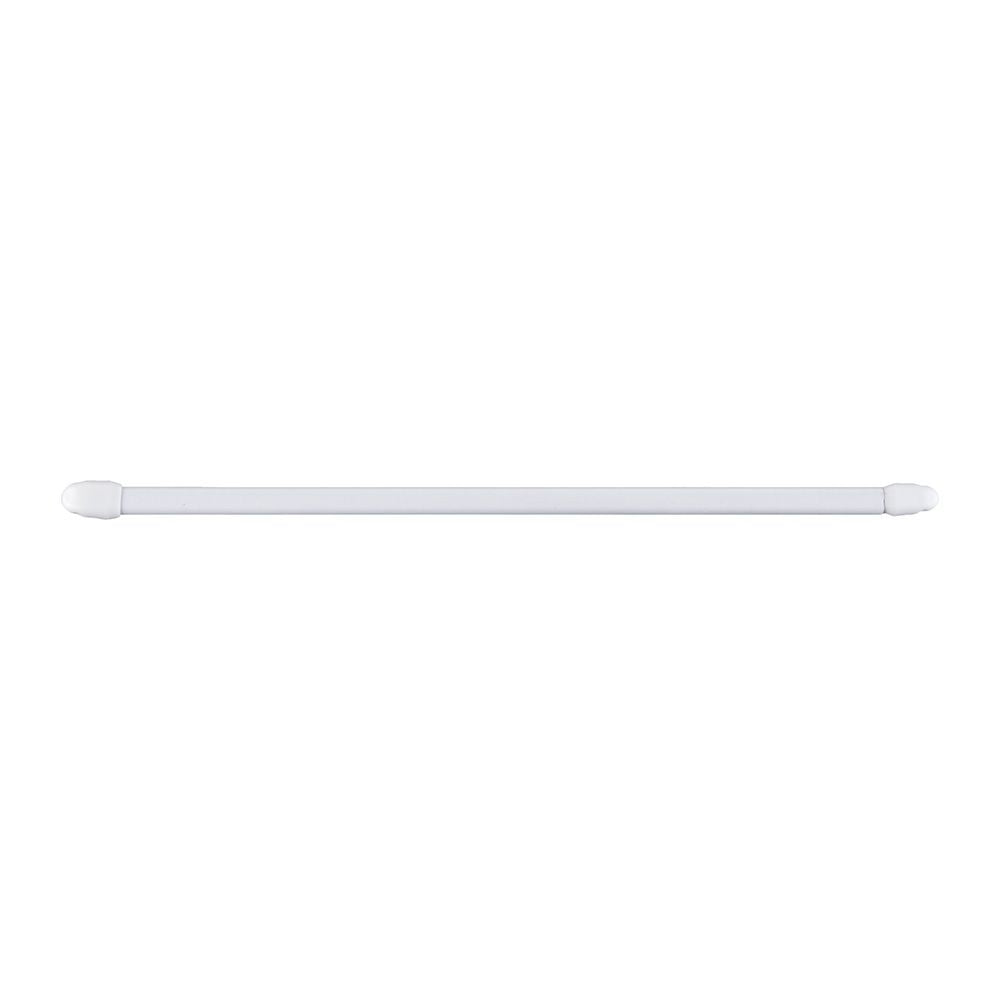 Portavisillo extensible plano blanco, ø1,1 x 80 - 145 cm, 2 uds