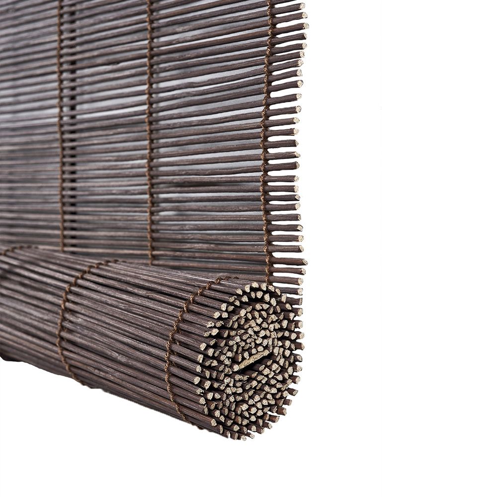 Estor enrollable bambú ocre wengue 120 x 175 cm