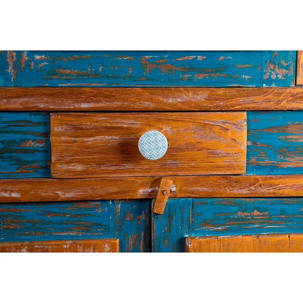 Pomo para mueble, modelo e225, de madera con acabado gris, ø38 mm, blister 4 uds