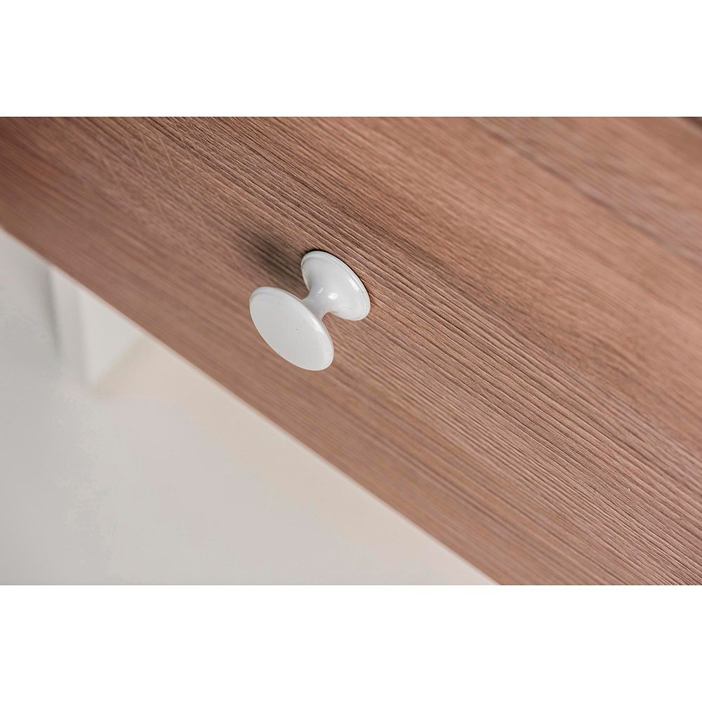 Pomo para mueble, modelo 756, de zamak con acabado blanco, ø33 mm, blister 4 uds