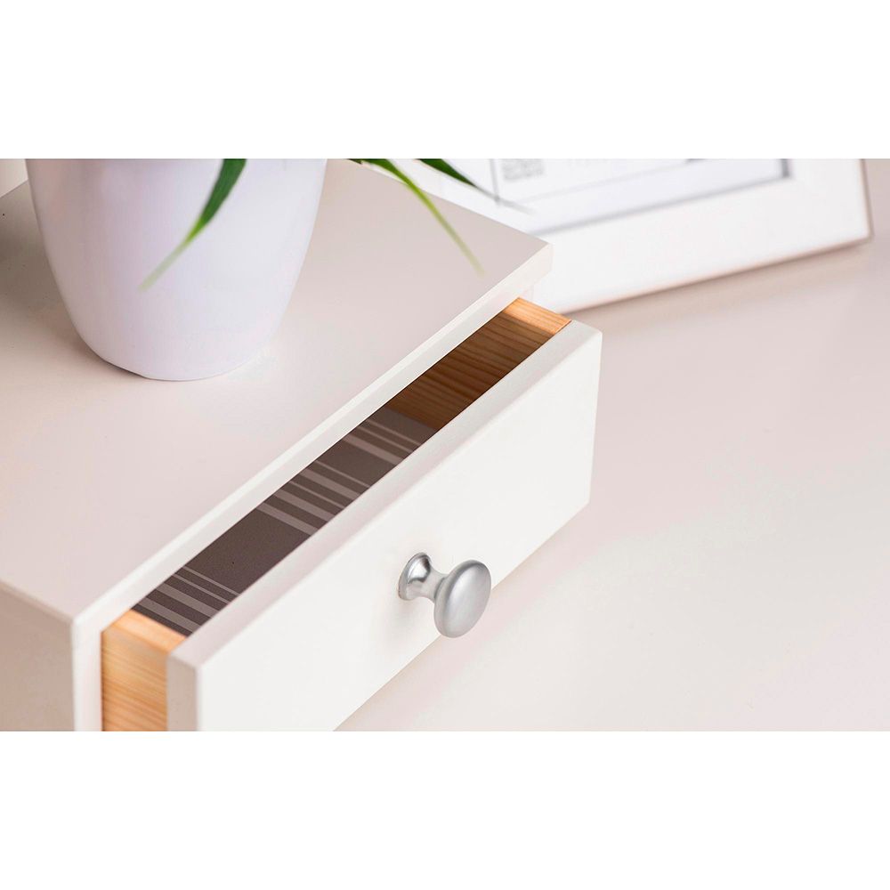 Pomo para mueble, modelo 760, de zamak con acabado cromo mate, ø25 mm, blister 4 uds