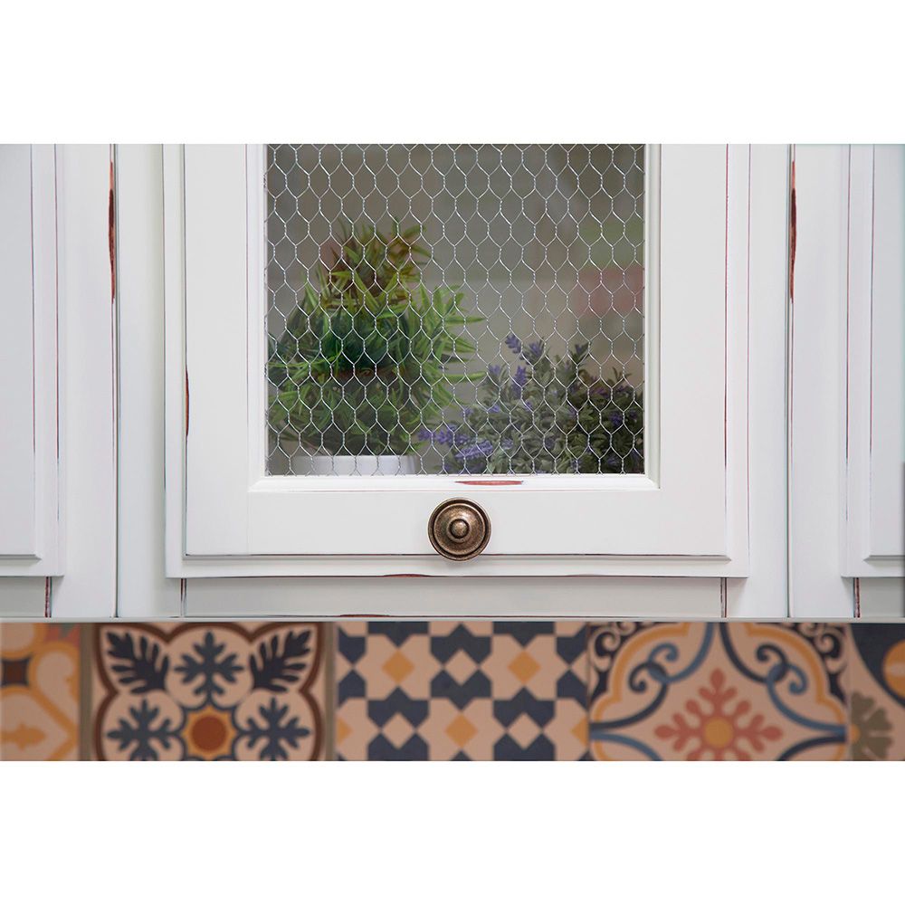 Pomo para mueble, modelo 3110, de zamak con acabado cuero viejo, ø35 mm, blister 4 uds