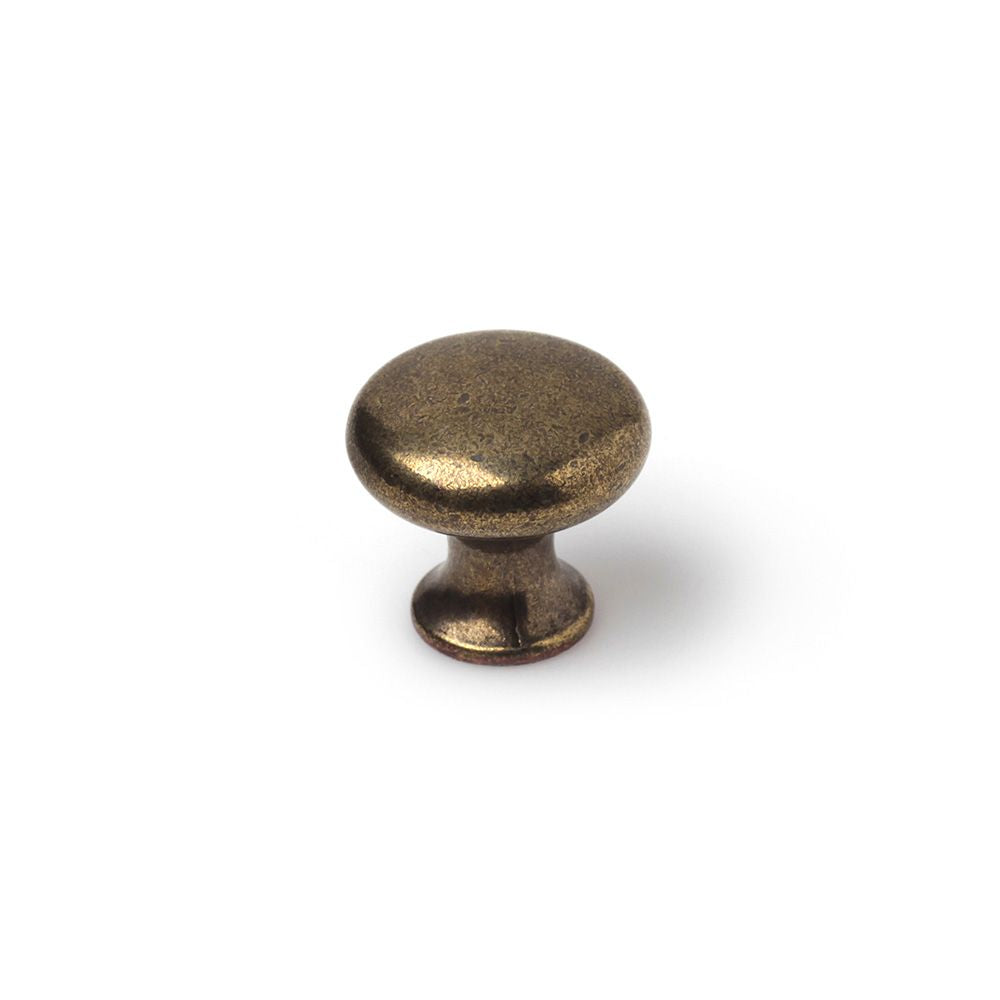 Pomo para mueble mod. 760 de zamak con acabado cuero viejo, ø25 mm, blister 4 uds