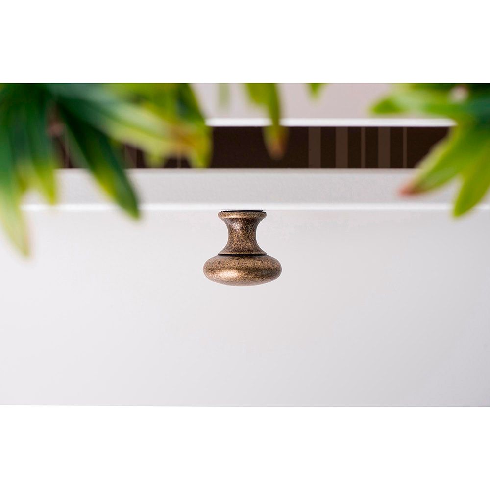 Pomo para mueble, modelo 760, de zamak con acabado cuero viejo, ø25 mm, blister 4 uds