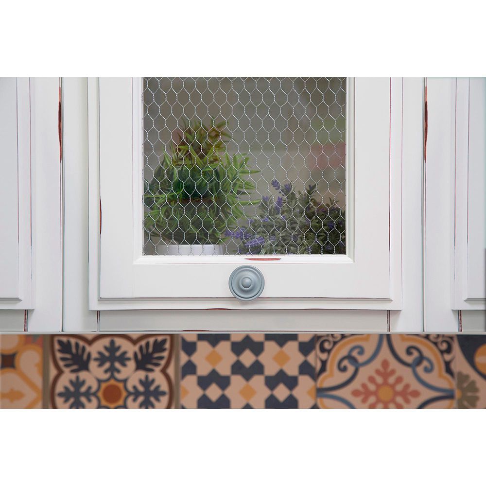 Pomo para mueble mod. 3110 de zamak con acabado gris ceniza, ø35 mm, blister 4 uds