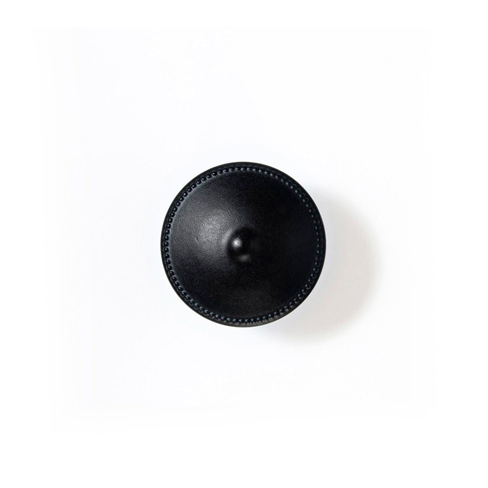 Pomo para mueble mod. 3121 de zamak con acabado negro mate ø30 mm, blister 4 uds
